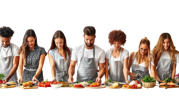 Učastníci kurzu pri spoločnom varení